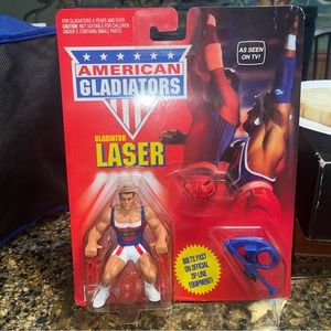 Laser Vintage American Gladiators Figure Set New 1991 Mattel 90s